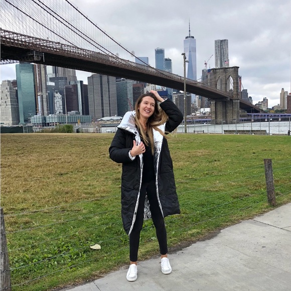 Super Warm Coat ❄️Reversible Metallic Black Super Warm Puffer Coat - Picture 3 of 9